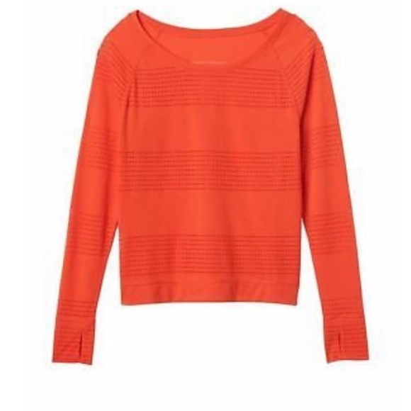 Athleta Tops - Athleta Orange Perforated Limitless Mesh Top Small